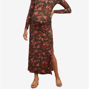 Long sleeved motherhood maternity maxi